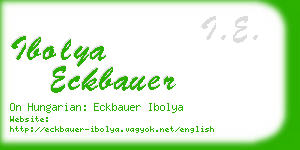 ibolya eckbauer business card
